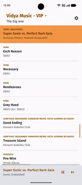 Screenshot 1 von Vidya Music: Aersia VIP Player