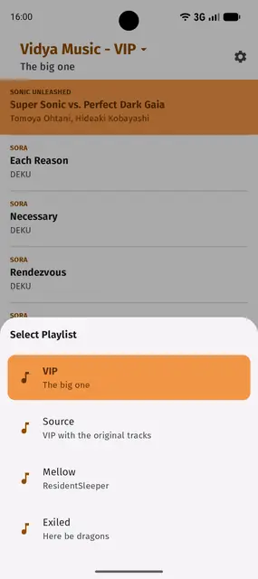 Screenshot 3 von Vidya Music: Aersia VIP Player