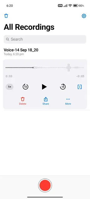 Screenshot 2 von Voice Memos