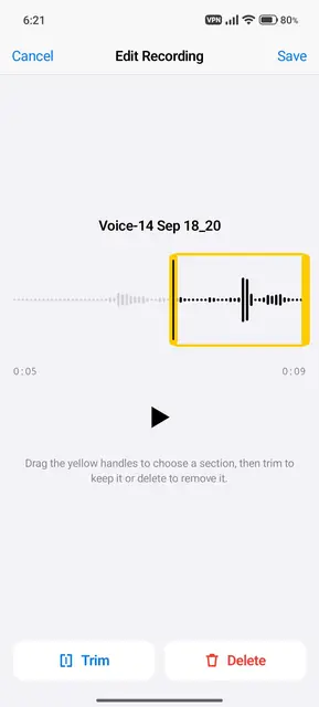 Screenshot 3 von Voice Memos