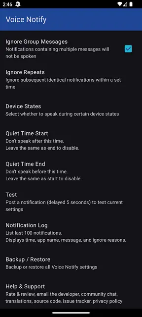 Screenshot 3 of Voice Notify