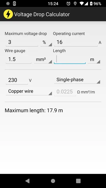 Screenshot 3 of Voltage Drop Calculator