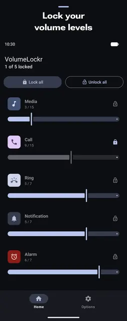 Screenshot 1 of VolumeLockr