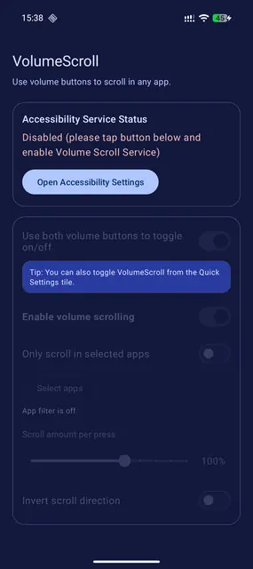 Screenshot 1 von VolumeScroll