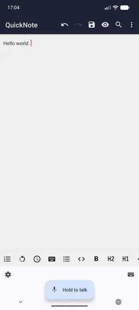 Screenshot 1 von Voxscribe - Offline Voice Input