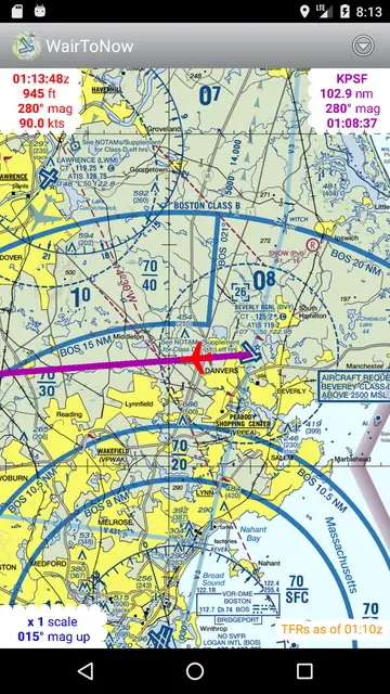 Screenshot 1 von WairToNow - Aviation Navigation