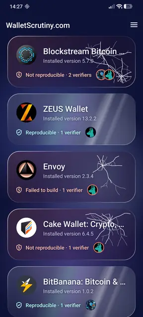 Screenshot 1 von WalletScrutiny