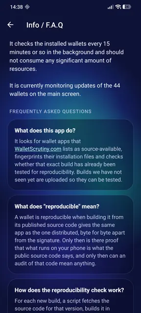 Screenshot 4 von WalletScrutiny