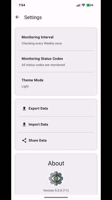 Screenshot 3 of Website Monitor