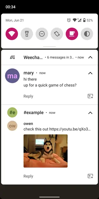 Screenshot 4 of Weechat-Android