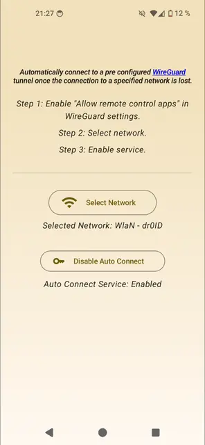 Screenshot 1 of WG Auto Connect