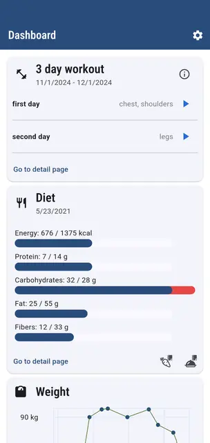 Screenshot 1 von wger Workout Manager