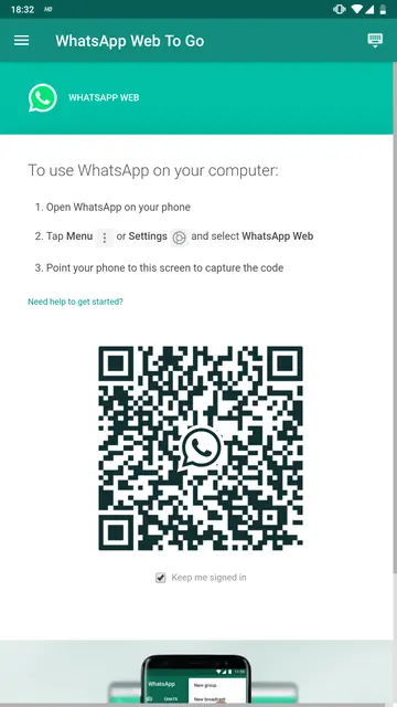 Screenshot 1 of WhatsApp Web To Go - Mobile Client for WhatsApp We