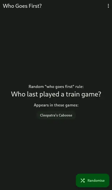 Screenshot 1 of Who Goes First?