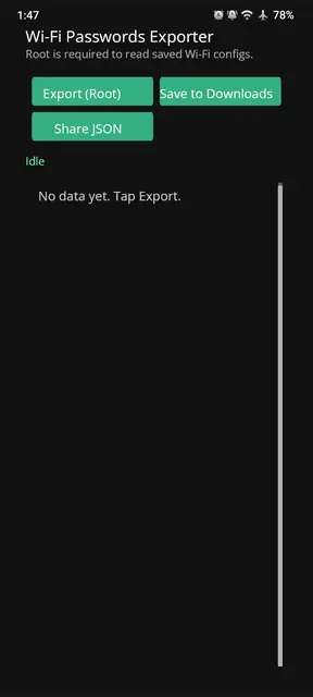 Screenshot 1 von WiFi Exporter