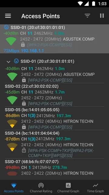 Screenshot 2 von WiFiAnalyzer