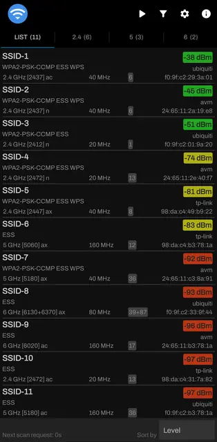 Screenshot 1 of WiFiScanner
