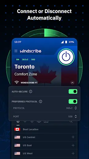 Screenshot 1 of Windscribe