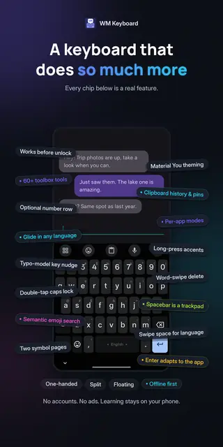 Screenshot 1 of WM Keyboard