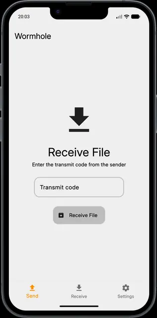Screenshot 4 of Wormhole File Transfer