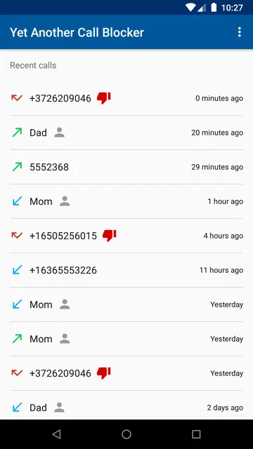 Screenshot 1 von Yet Another Call Blocker