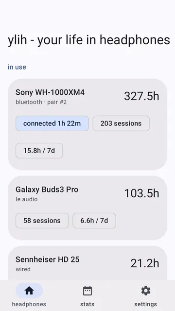 Screenshot 1 von ylih - your life in headphones